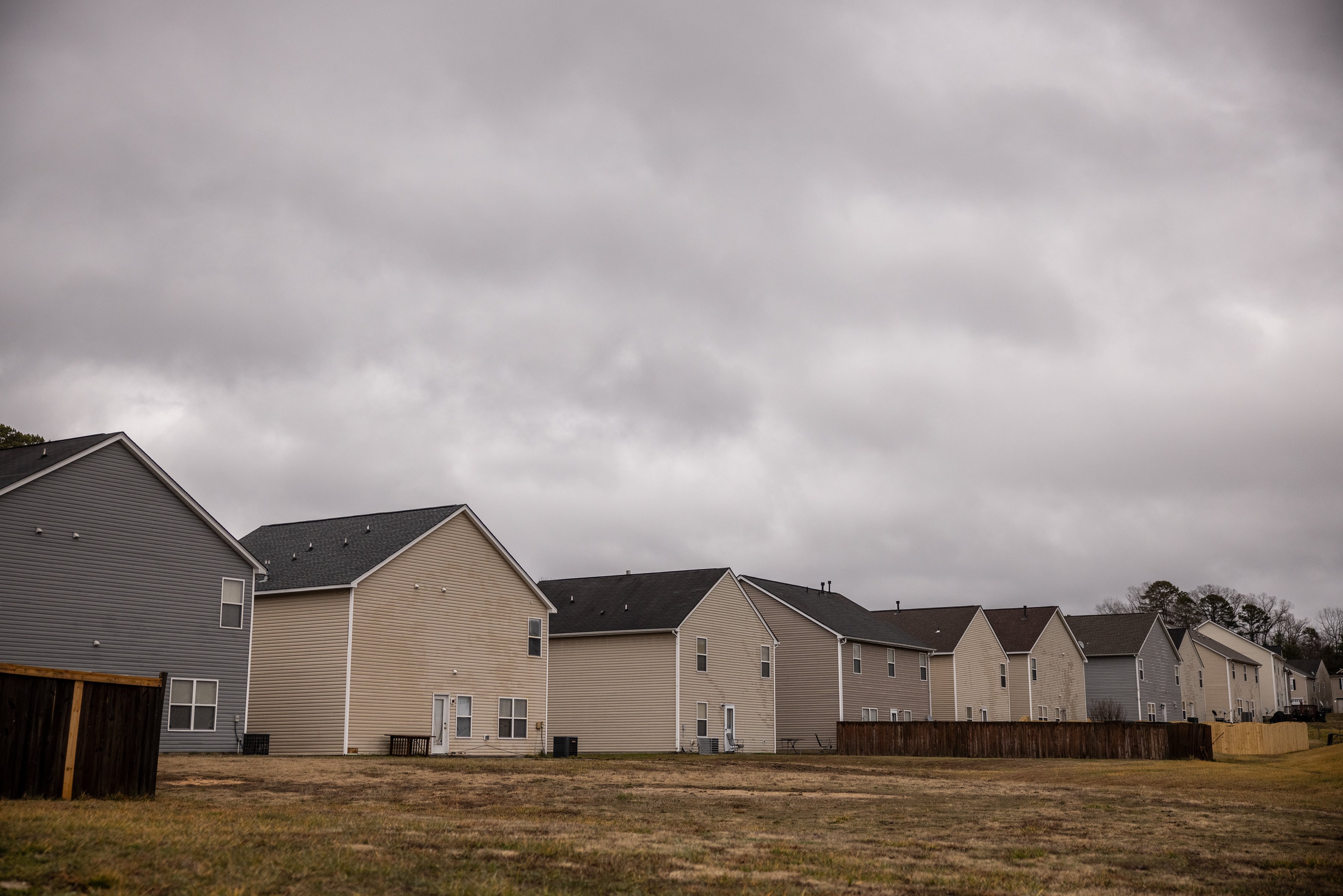 A row of houses in a neighborhood that has been affected by institutional investors in Charlotte, N.C., on Friday, February 7, 2022. // Khadejeh Nikoyeh